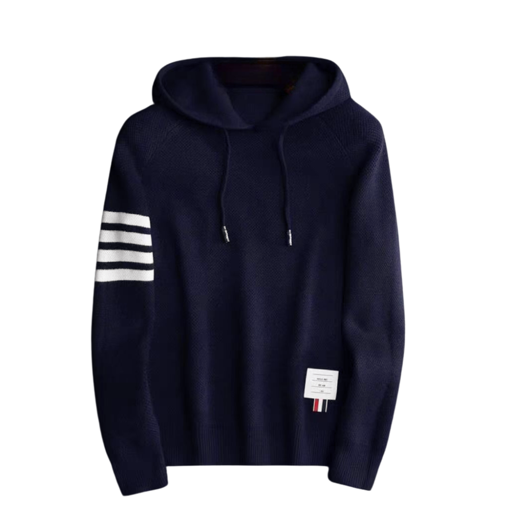 Stickad Hoodie
