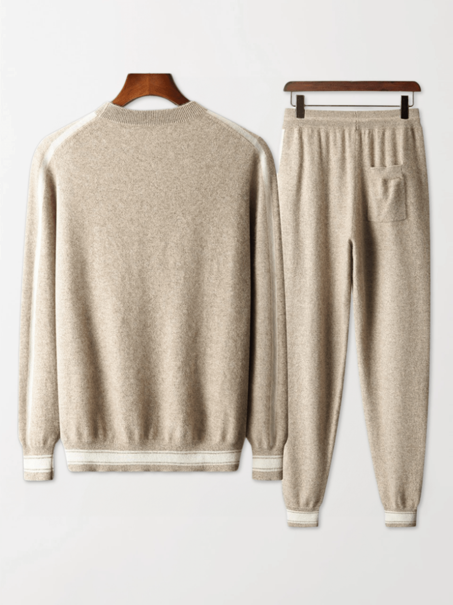 Cashmere Striped Trim Lounge Set