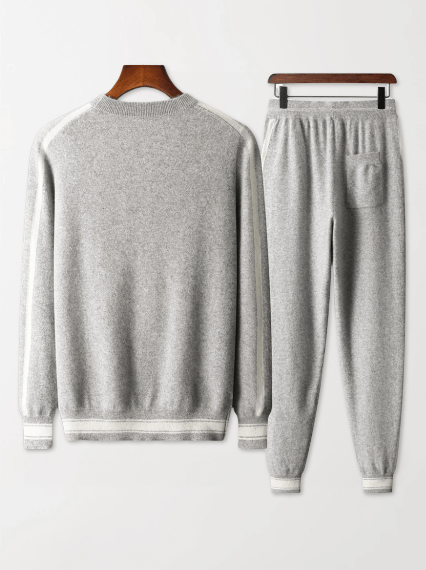 Cashmere Striped Trim Lounge Set