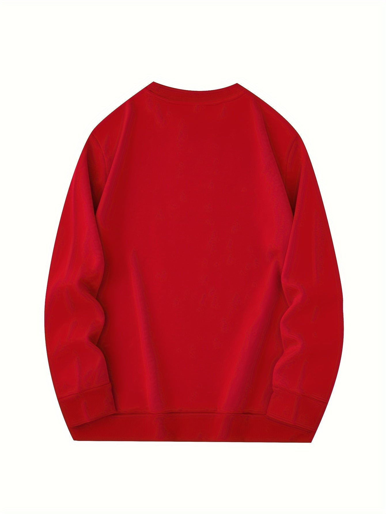 Casual Oversized Tröja med Bergsmönster Tryck för Herr | Perfekt för Höst/Vinter