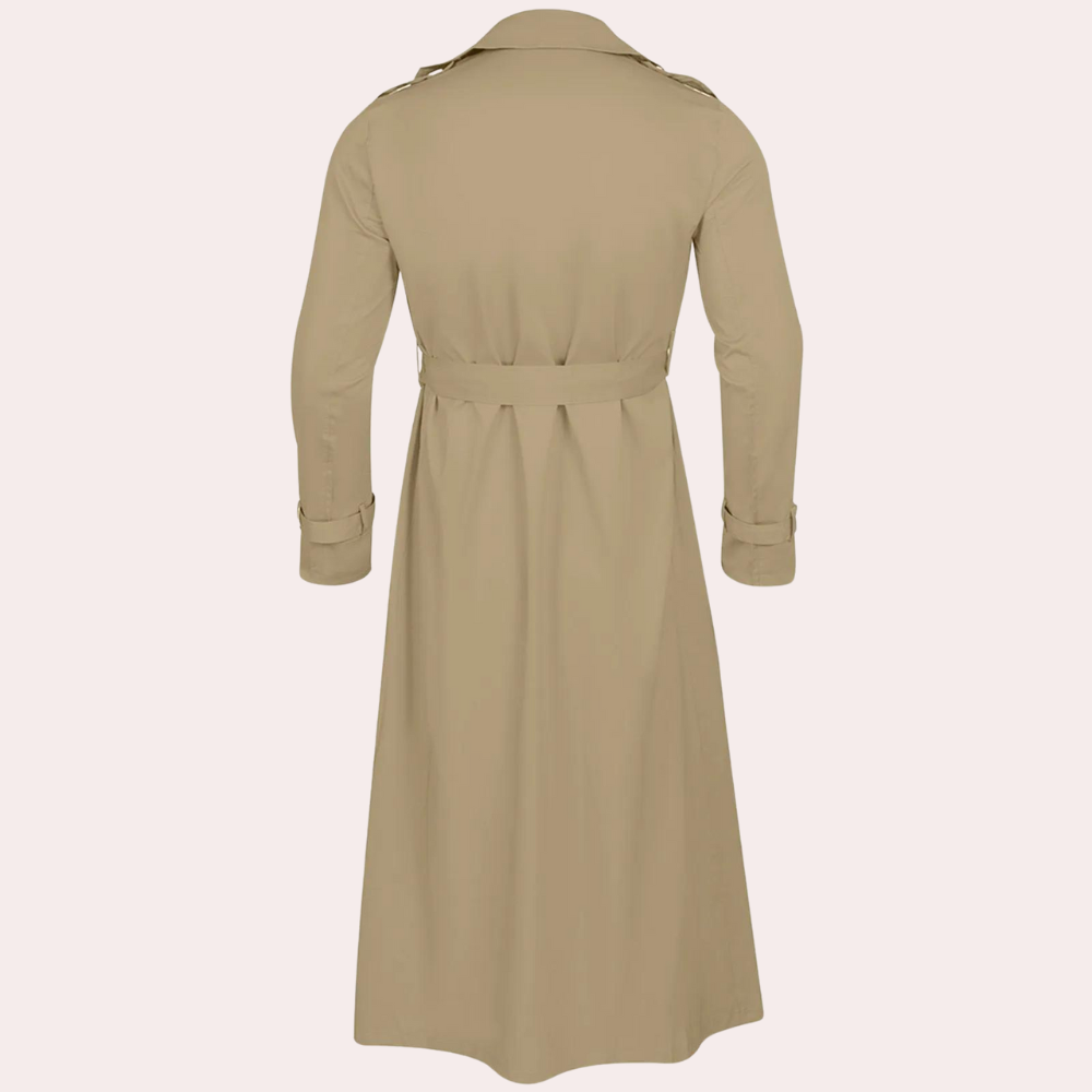 Dennis | Klassisk lång trenchcoat med bälte