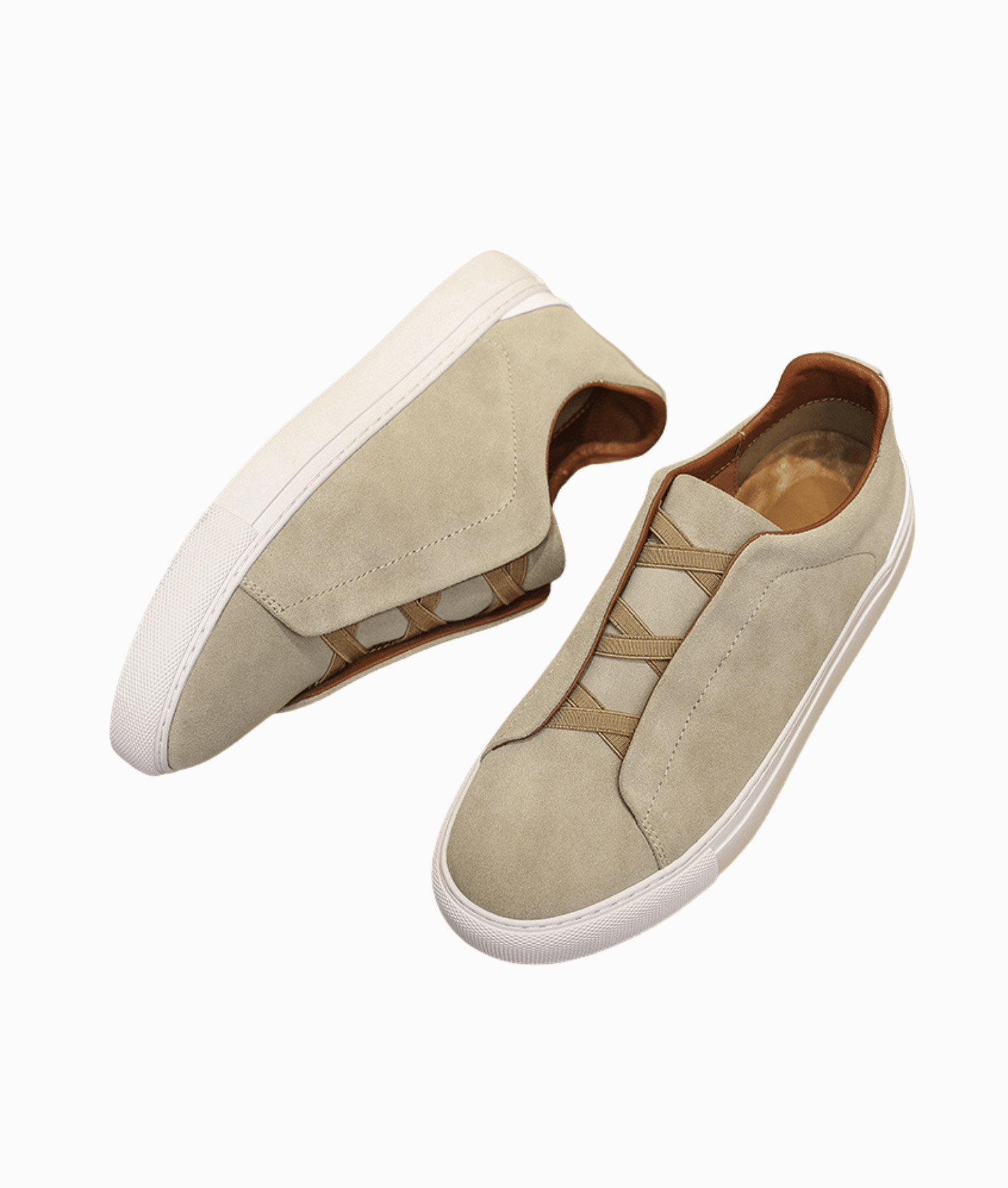 LACELESS SNEAKERS - Beige