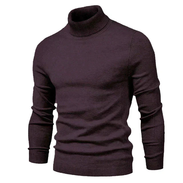Elegant Polotröja i Enfärg för Herr | Perfekt för Höst/Vinter