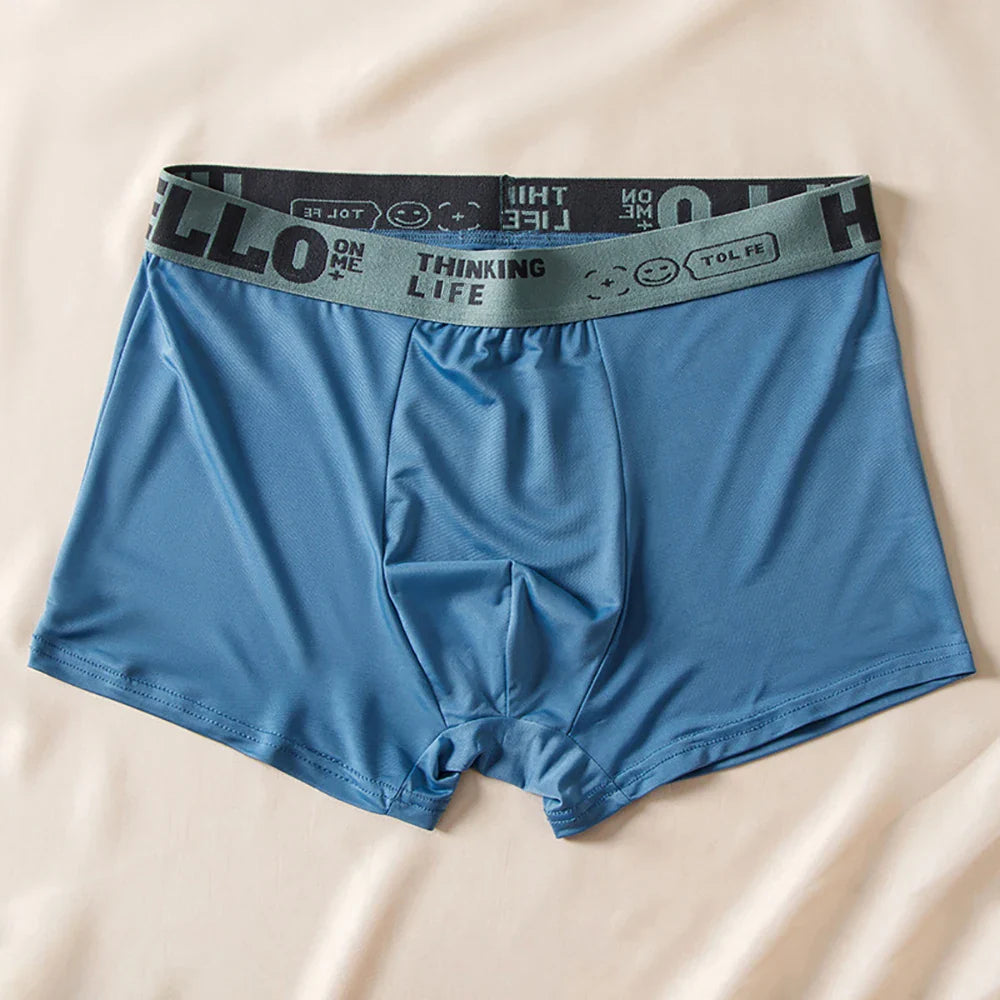 Andningsbara sidenboxershorts för män (förpackning med 4) - Ossian