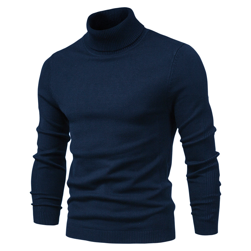 Elegant Polotröja i Enfärg för Herr | Perfekt för Höst/Vinter
