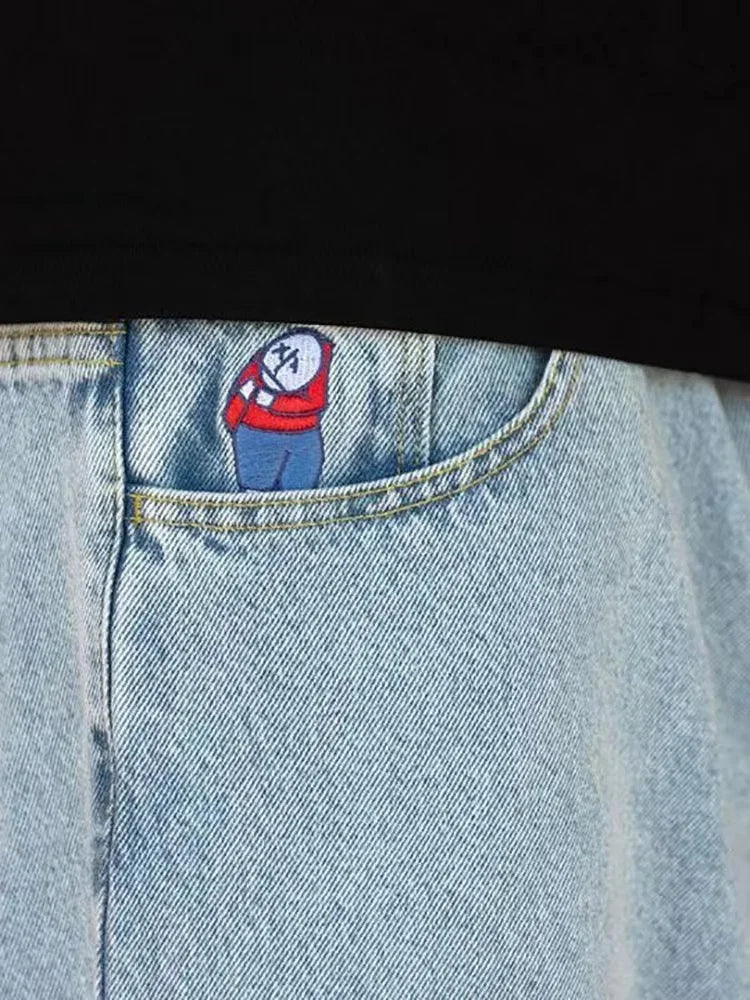 Trendiga Streetwear lösa jeans för män - Sebbe