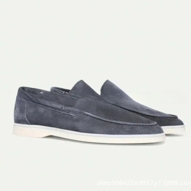 2025 Klassiska Mocka Läder Loafers Herr Casual Skor Lyxmärke Herr Andningsbara Slip Körskor Casual Dress Skor Mockasiner