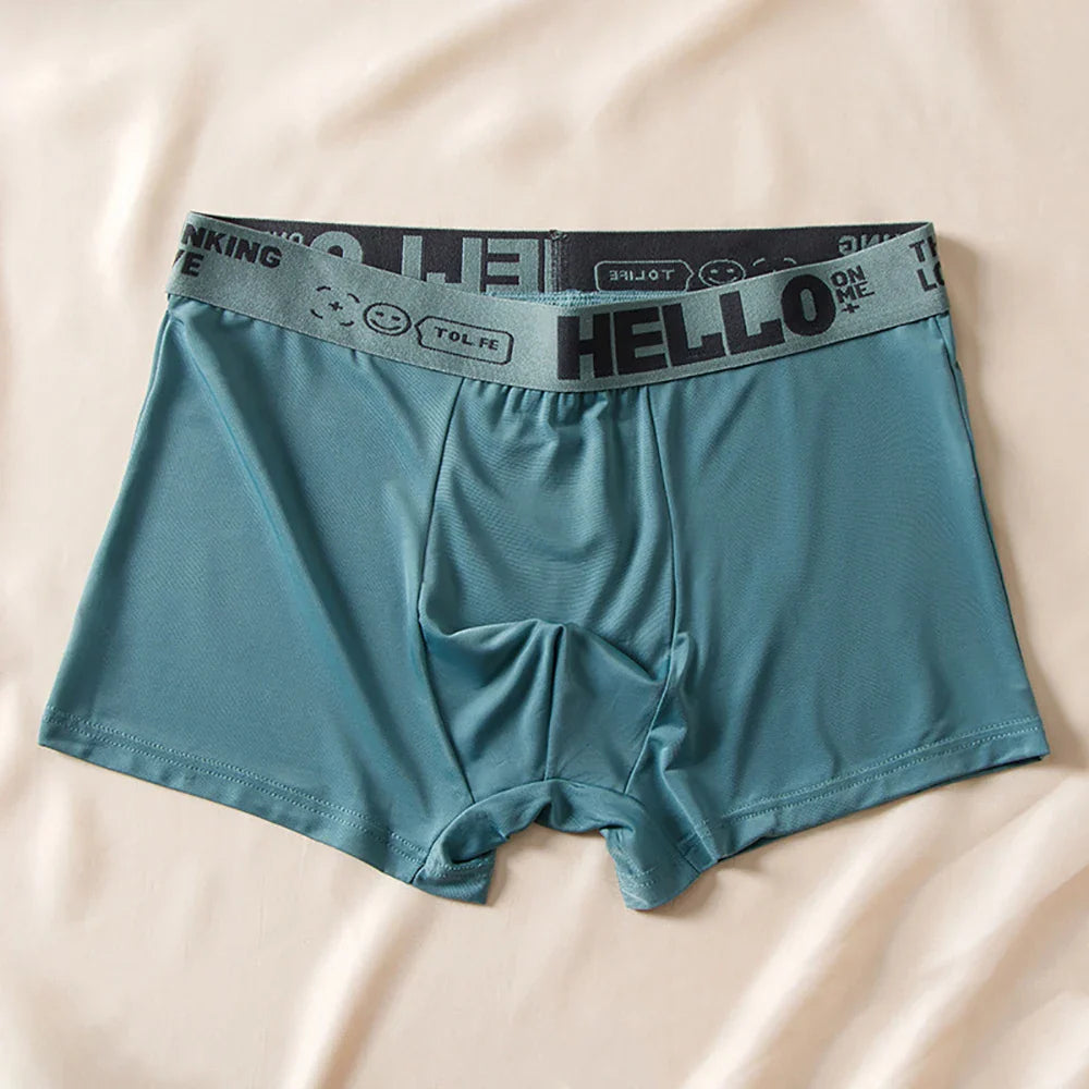 Andningsbara sidenboxershorts för män (förpackning med 4) - Ossian