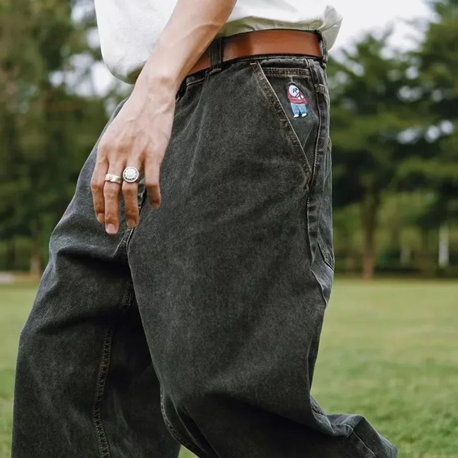 Trendiga Streetwear lösa jeans för män - Sebbe