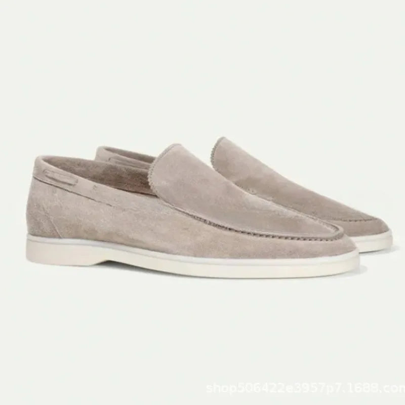 2025 Klassiska Mocka Läder Loafers Herr Casual Skor Lyxmärke Herr Andningsbara Slip Körskor Casual Dress Skor Mockasiner