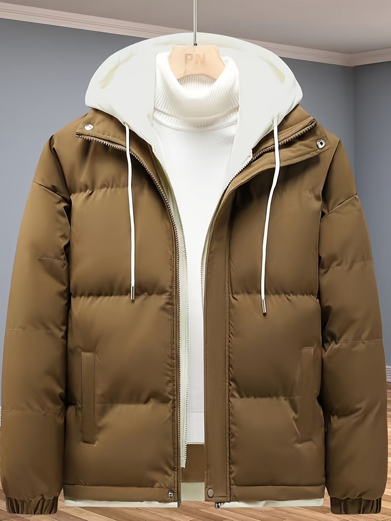 Dubbel isoleringsdesign vinterjacka med huva