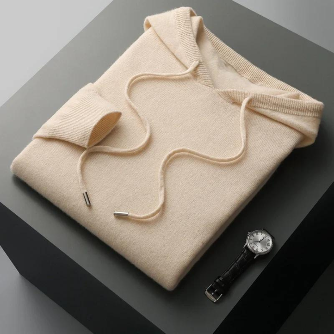 Warmood | merino stickad huvtröja