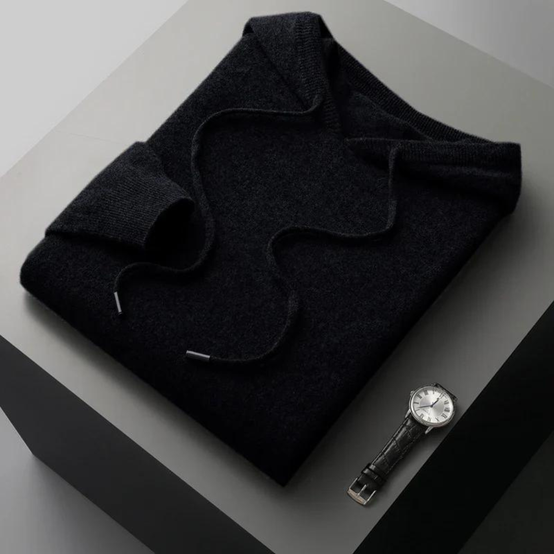 Warmood | merino stickad huvtröja