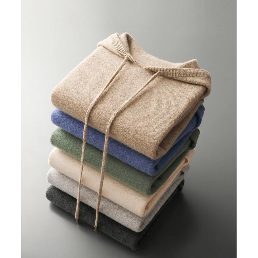 Warmood | merino stickad huvtröja