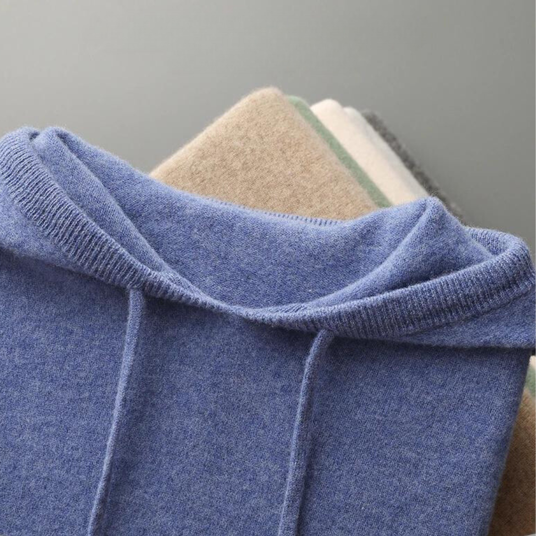 Warmood | merino stickad huvtröja