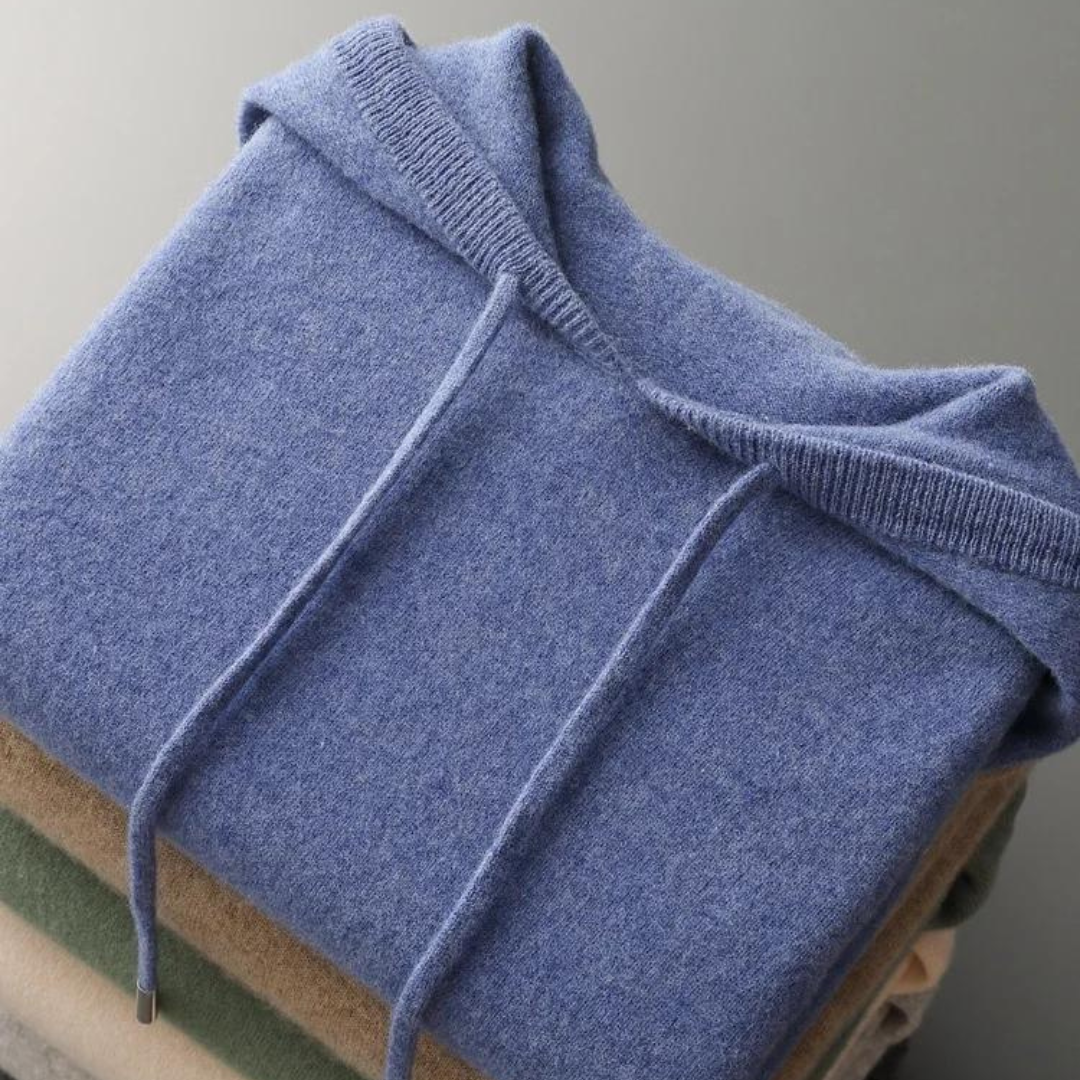 Warmood | merino stickad huvtröja