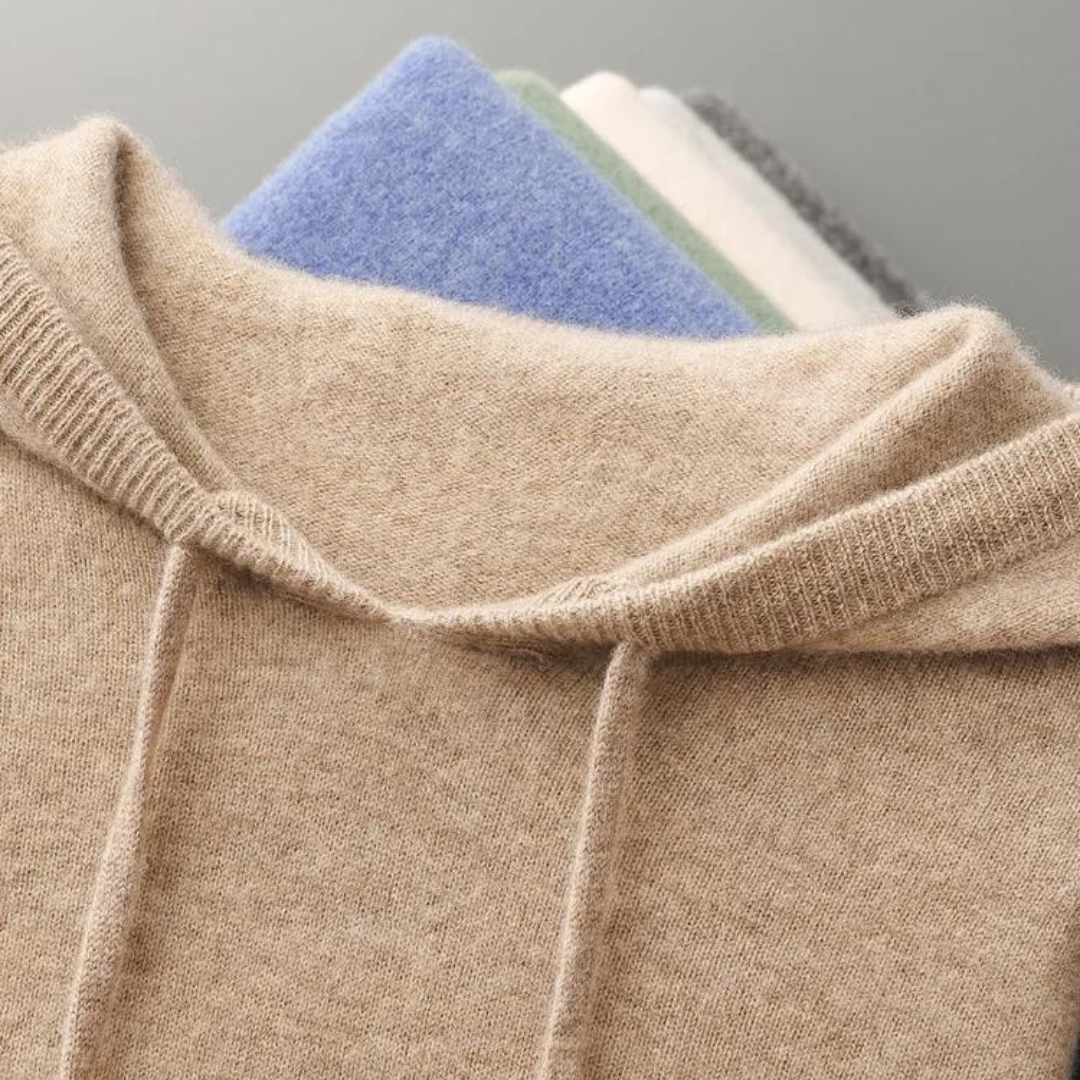 Warmood | merino stickad huvtröja