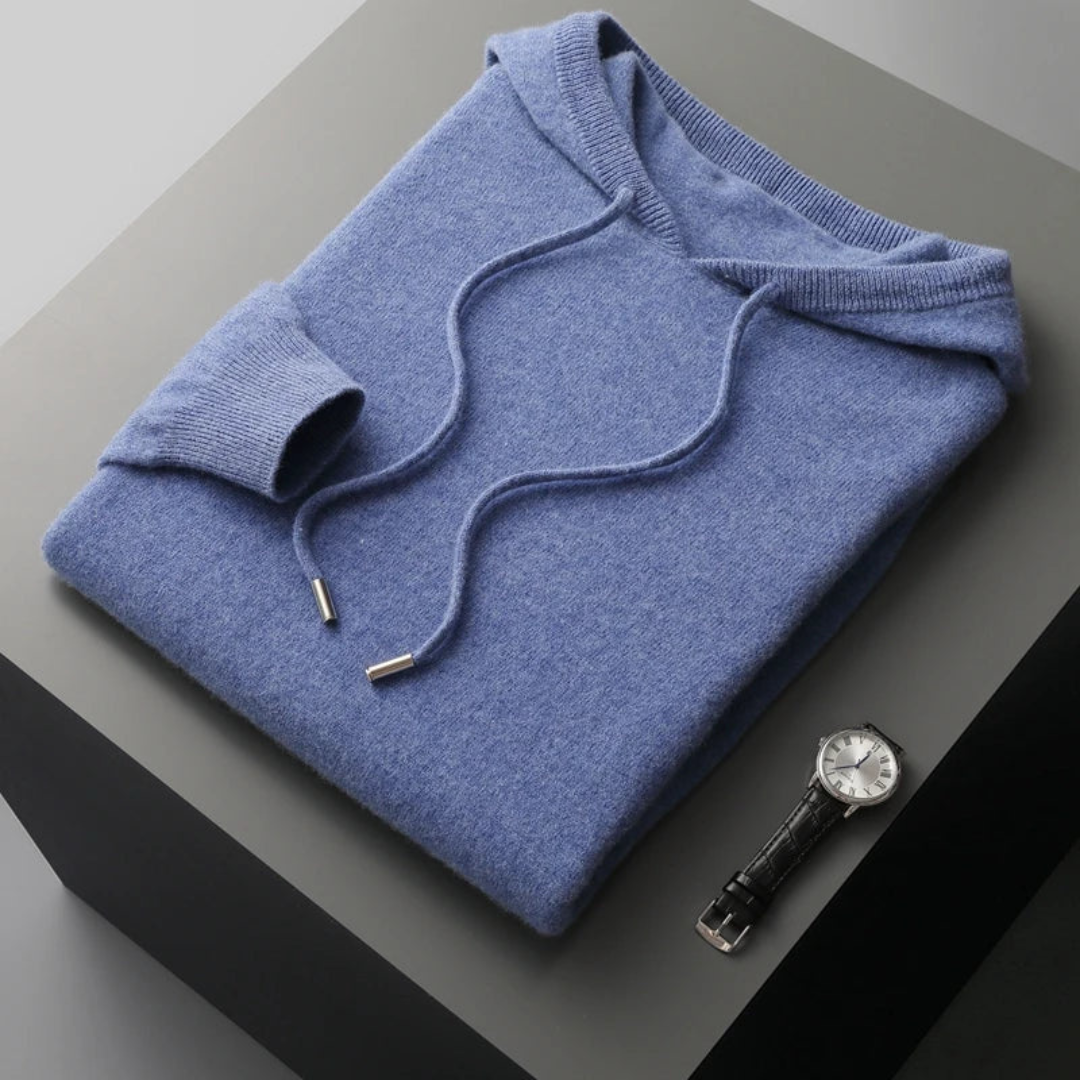 Warmood | merino stickad huvtröja