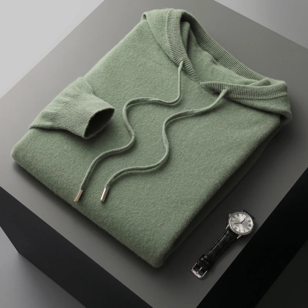 Warmood | merino stickad huvtröja