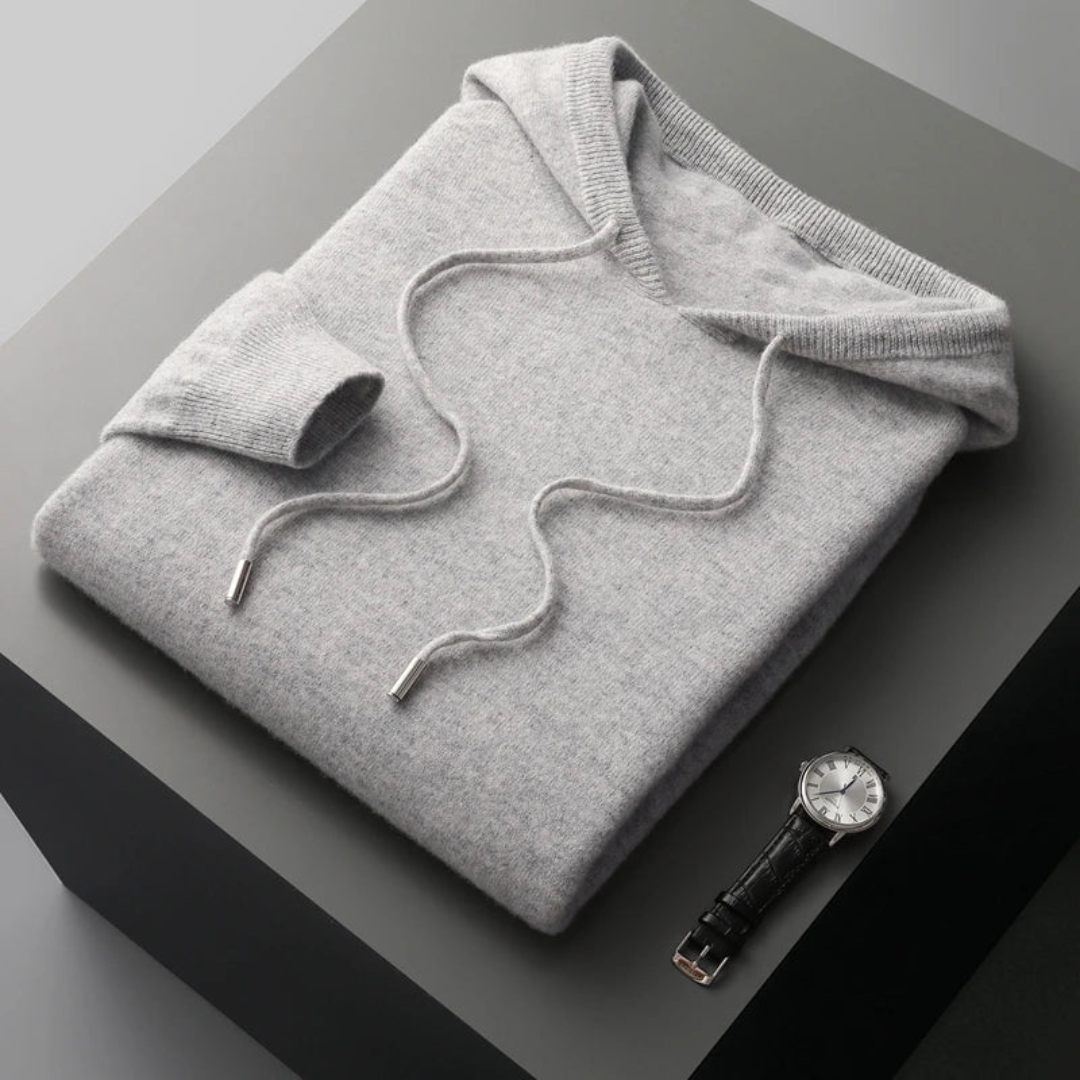 Warmood | merino stickad huvtröja