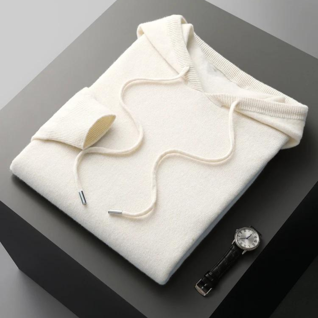 Warmood | merino stickad huvtröja