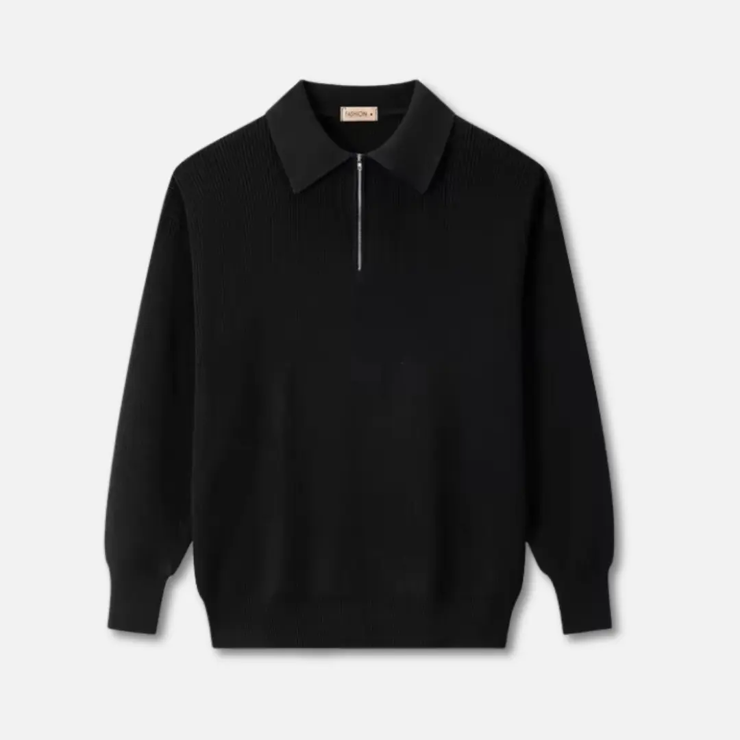 Cesare halvzip-tröja – klassisk elegans möter modern komfort