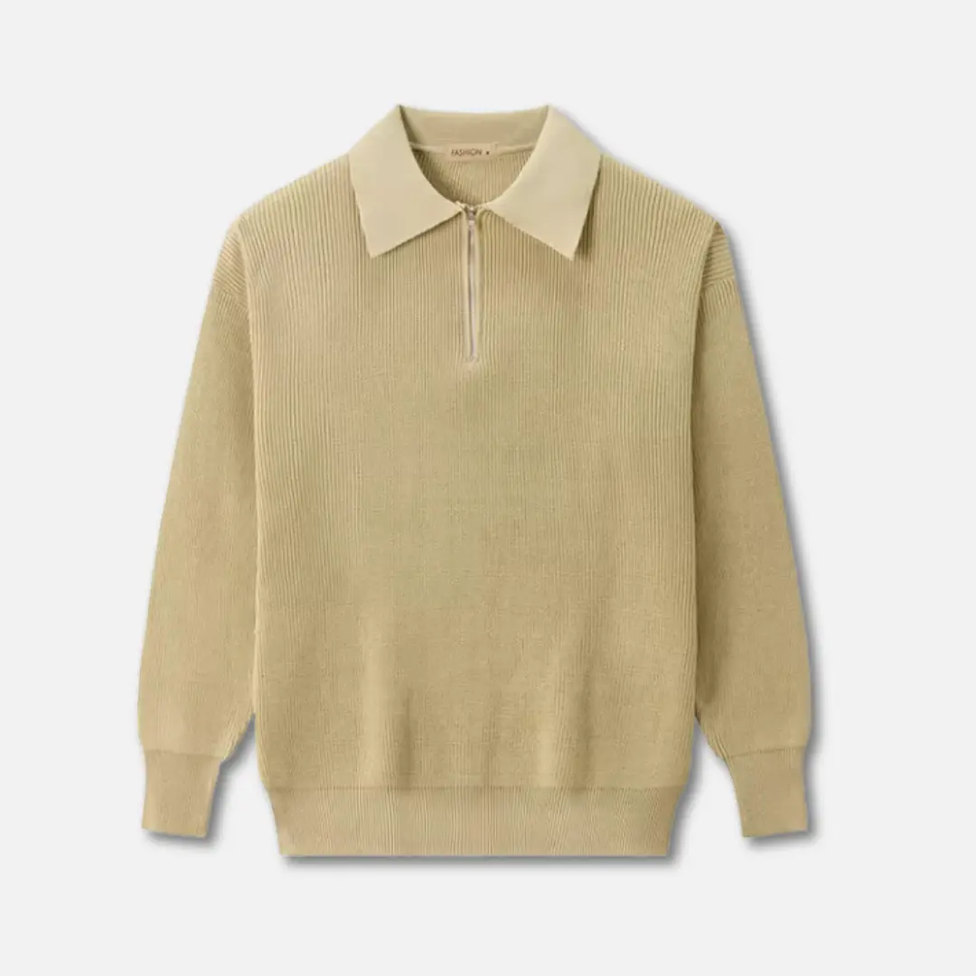 Cesare halvzip-tröja – klassisk elegans möter modern komfort