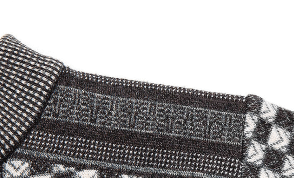 Elegant Fleece Rutig Tröja för Herr | Perfekt för Höst/Vinter