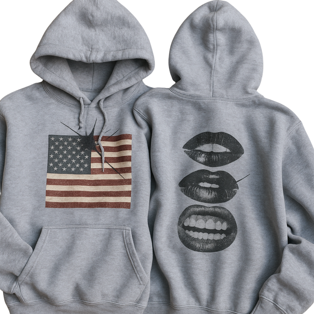 Vintage Splash Flag Hoodie