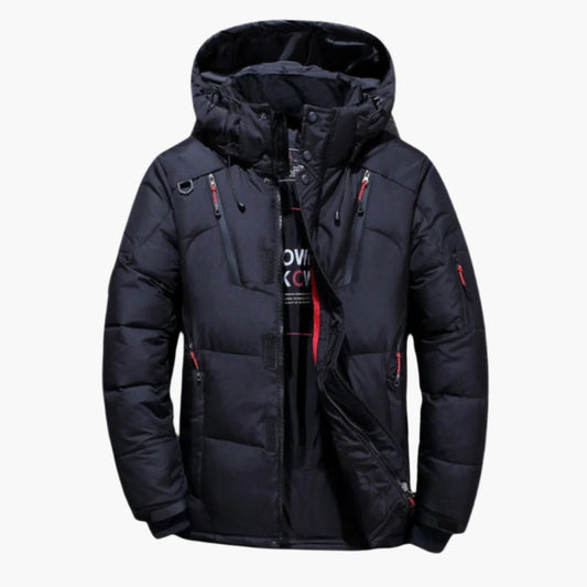 Alex – Herrjacka i dun med modern stil