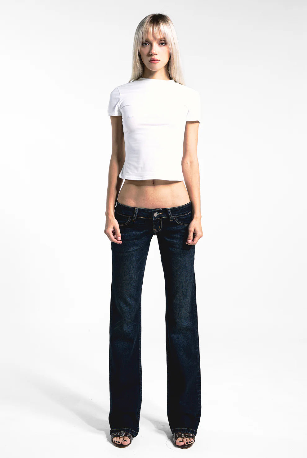 Slim Fit Flared Low Rise Jeans women