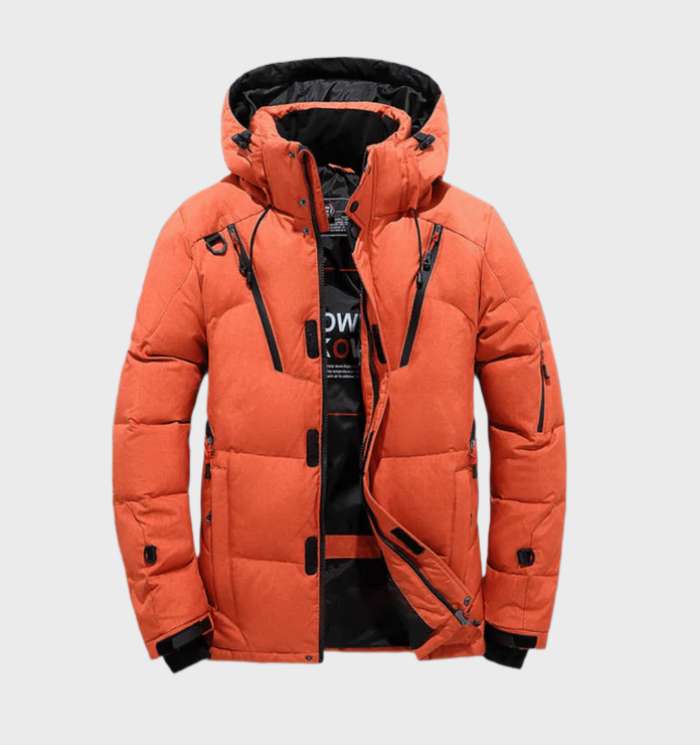 Tjock Vadderad Parkas Vinterjacka för Män