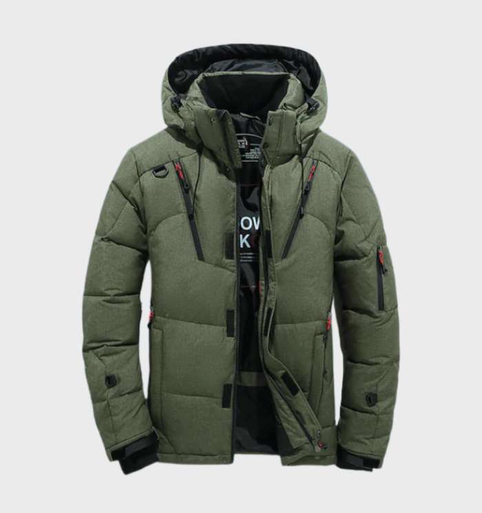 Tjock Vadderad Parkas Vinterjacka för Män
