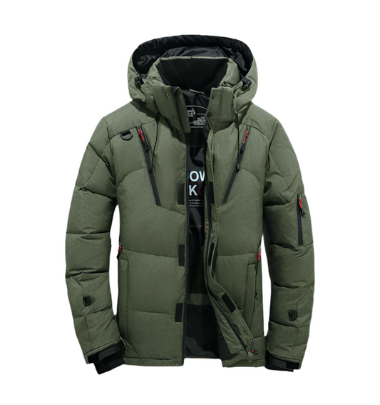 Tjock Vadderad Parkas Vinterjacka för Män