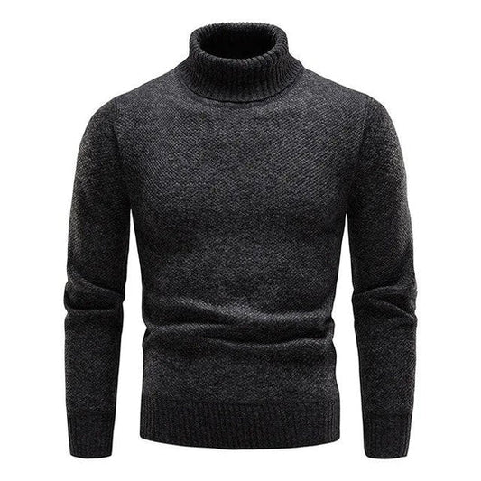 Elegant Turtleneck Fleece Tröja för Herr | Perfekt för Höst/Vinter