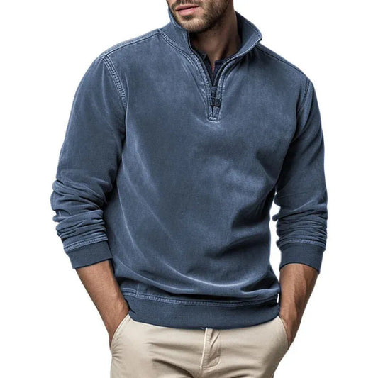 Blekt Fleece Tröja Med Dragkedja För Herr | Perfekt för Utomhusaktiviteter