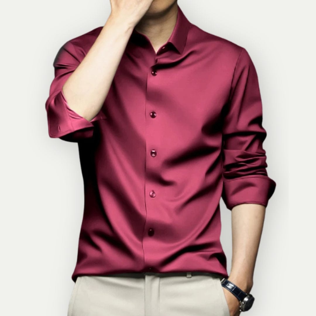 Stryk- och skrynkelfri herrskjorta i modern slim fit