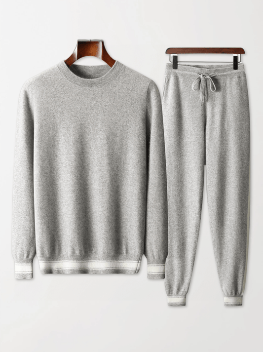Cashmere Striped Trim Lounge Set