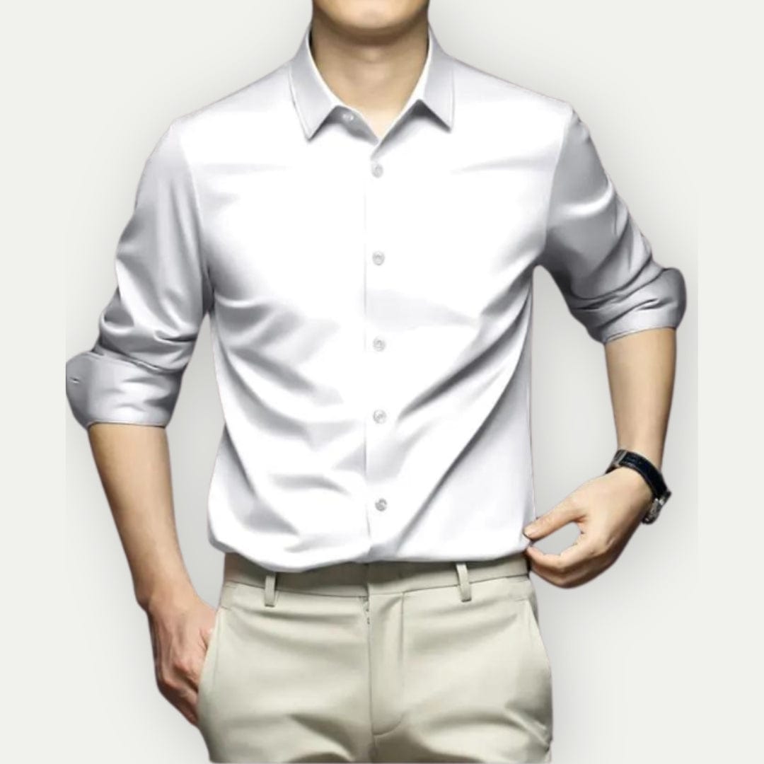 Stryk- och skrynkelfri herrskjorta i modern slim fit