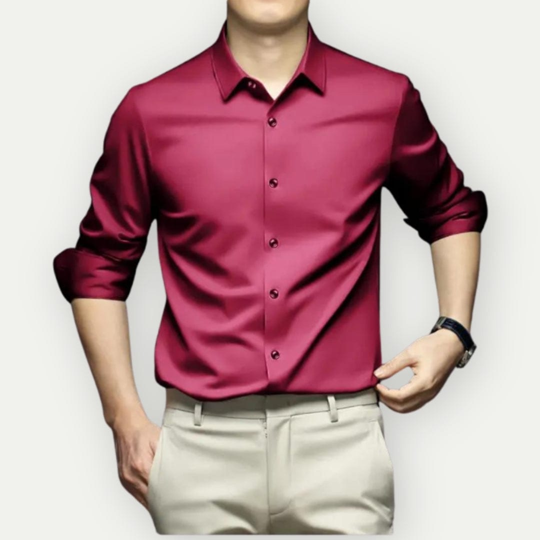 Stryk- och skrynkelfri herrskjorta i modern slim fit