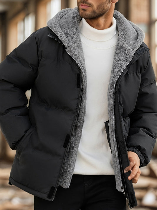 Chase | Varm Zip Up Vadderad Vinterjacka Med Fleecefoder