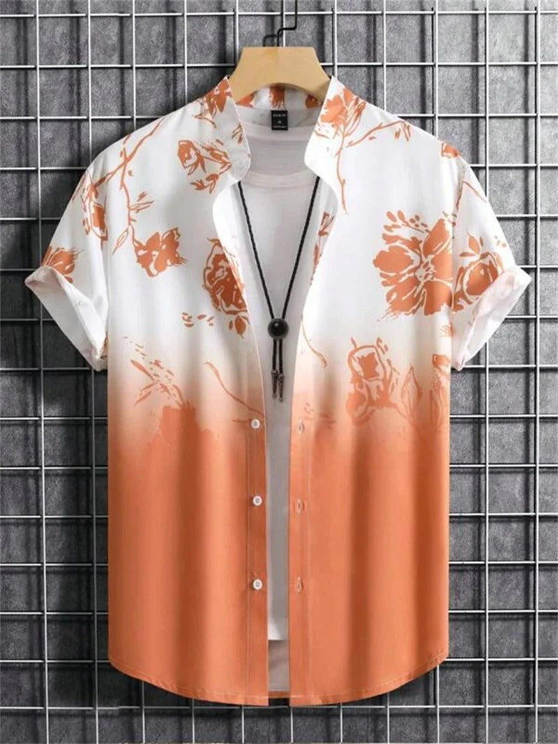 Tropisk 3D-blommig Hawaii-skjorta – Stil och Komfort i Ett