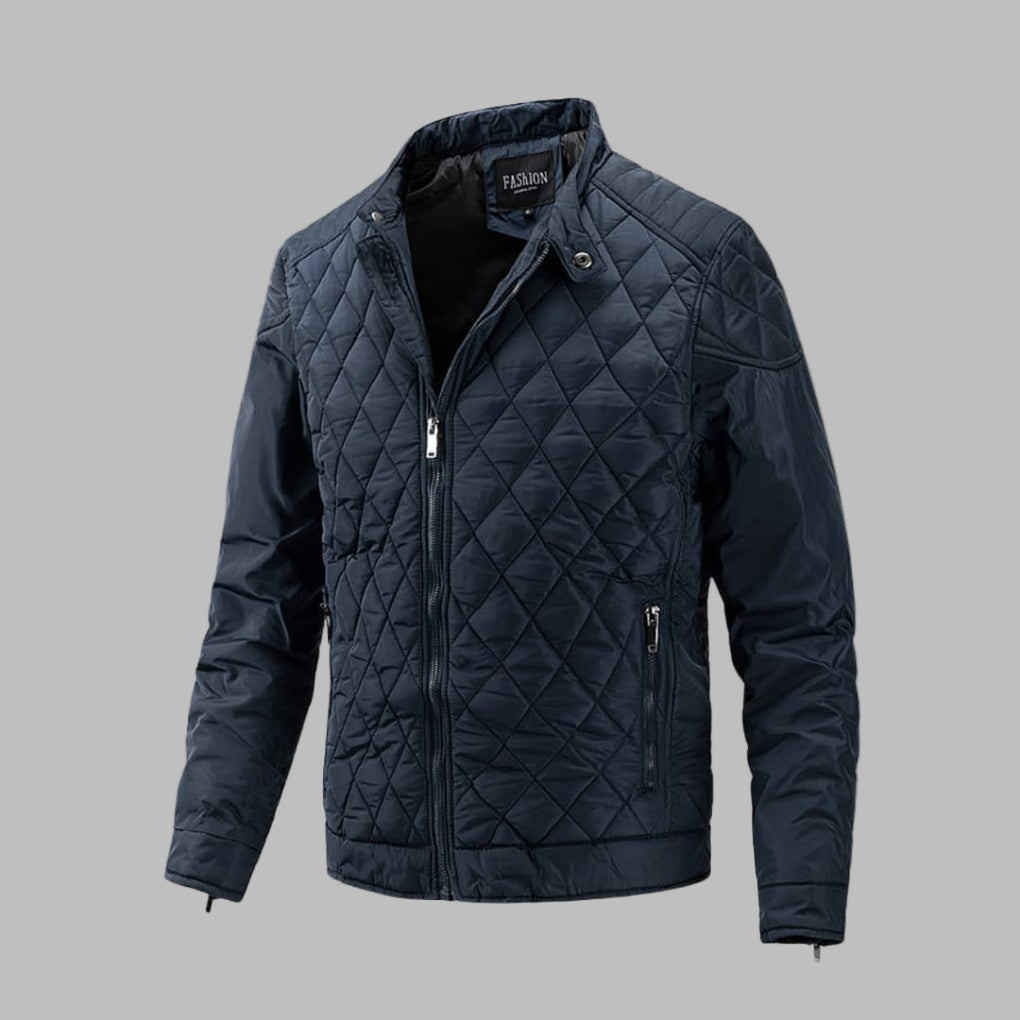 Elegant quiltad övergångsjacka för män