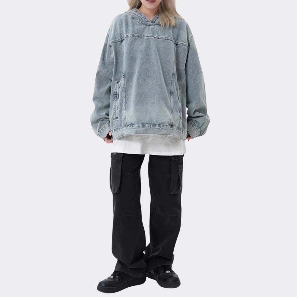 Denim-hoodie