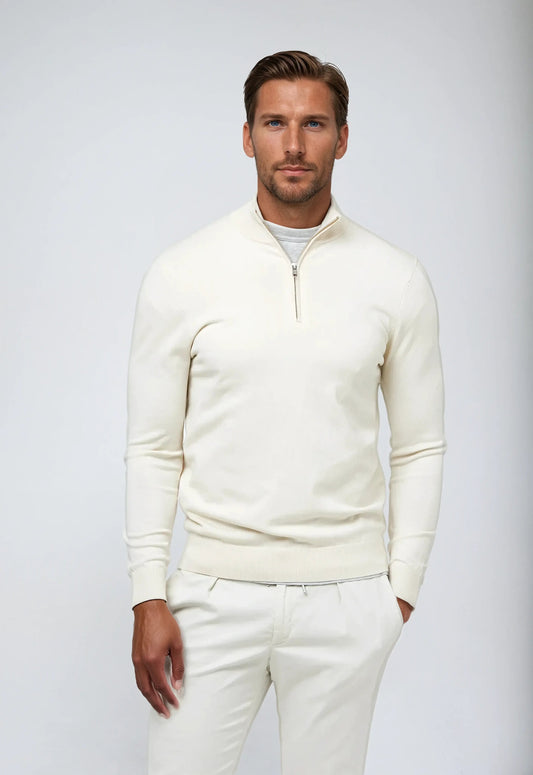 Casual halv-zip tröja