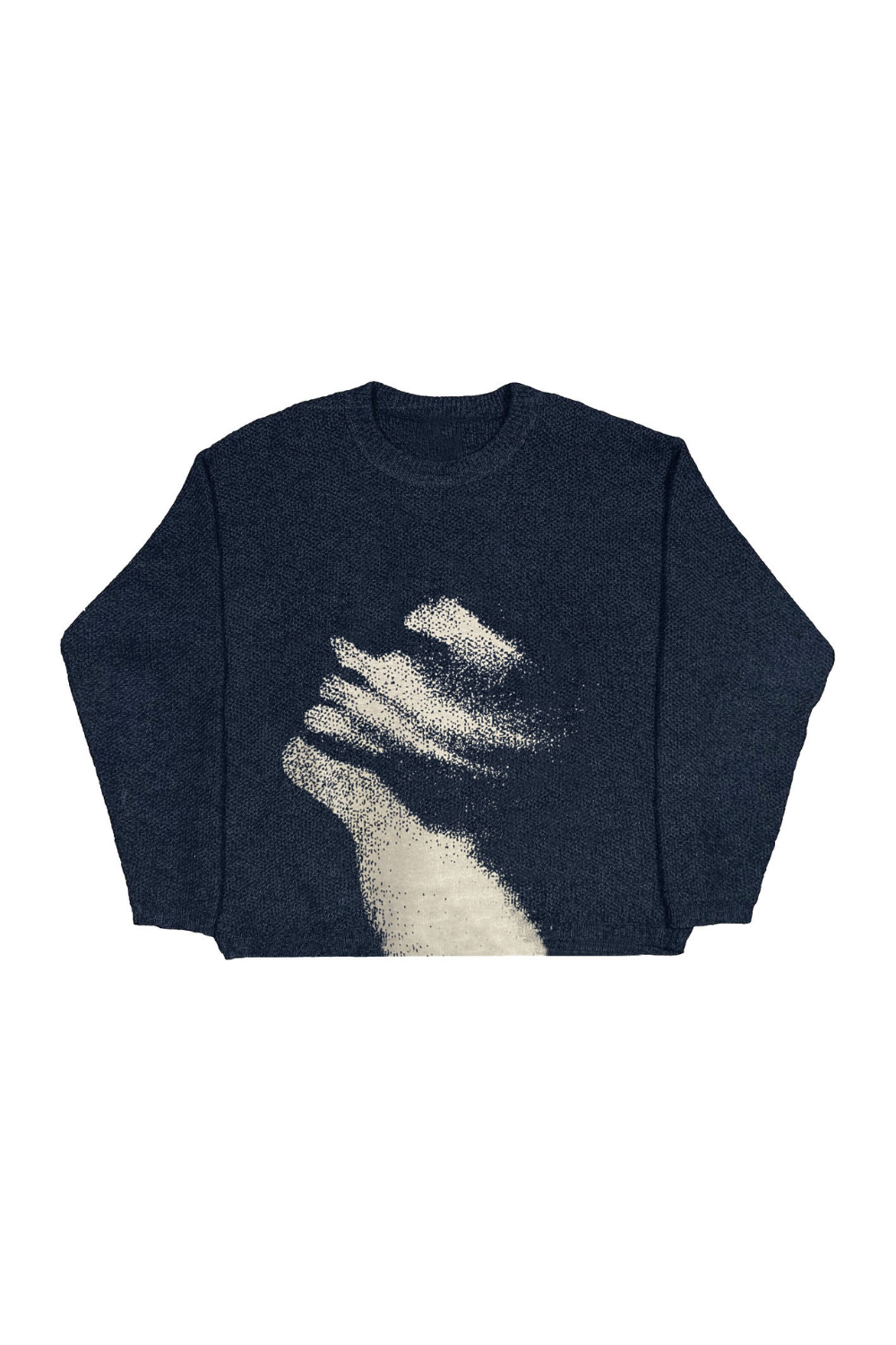 Gant Herr Tröja, Grafisk Stickad Crewneck Pullover