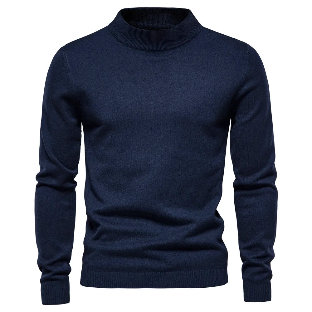 Tidlös Mock Neck Tröja För Herr | För Alla Årstider