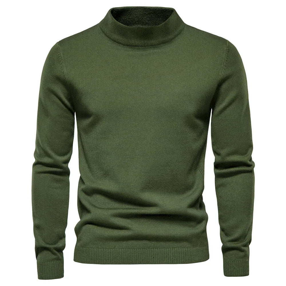 Tidlös Mock Neck Tröja För Herr | För Alla Årstider