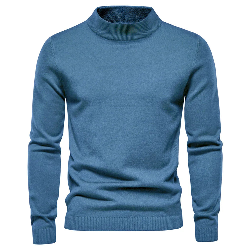 Tidlös Mock Neck Tröja För Herr | För Alla Årstider