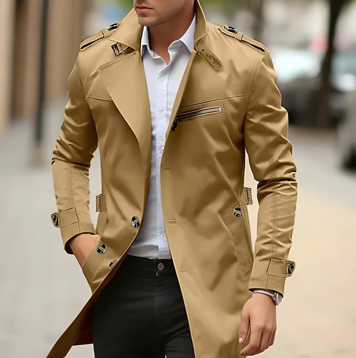 Alif | Stilfull trenchcoat för män